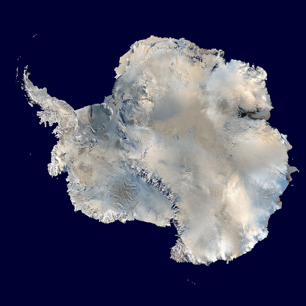 Антарктида - вид со спутника