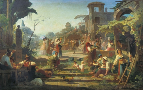 Сбор винограда в окрестностях Рима. 1862